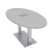 Skutchi Designs 33.5 in W, 59.5 in L, 29 in H, Engineered Wood Top, Grey HAR-OVL-34x60-DOU-ELEC-XD01 - alternate 1